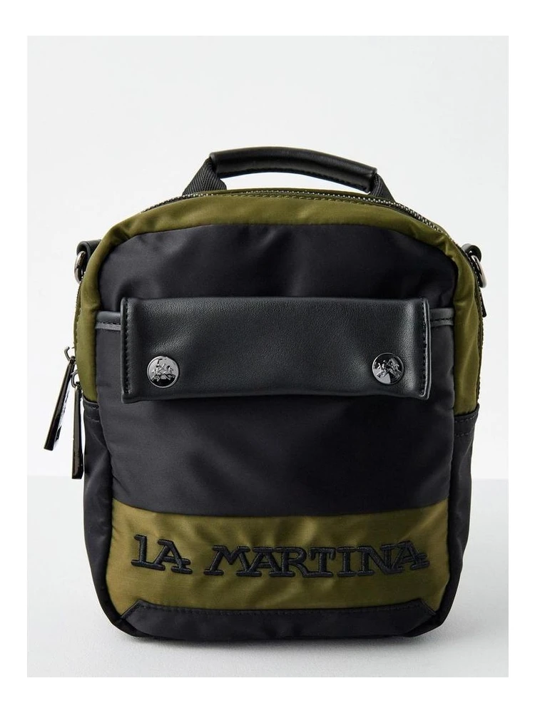 Bicolor Nylon Crossbody Bag