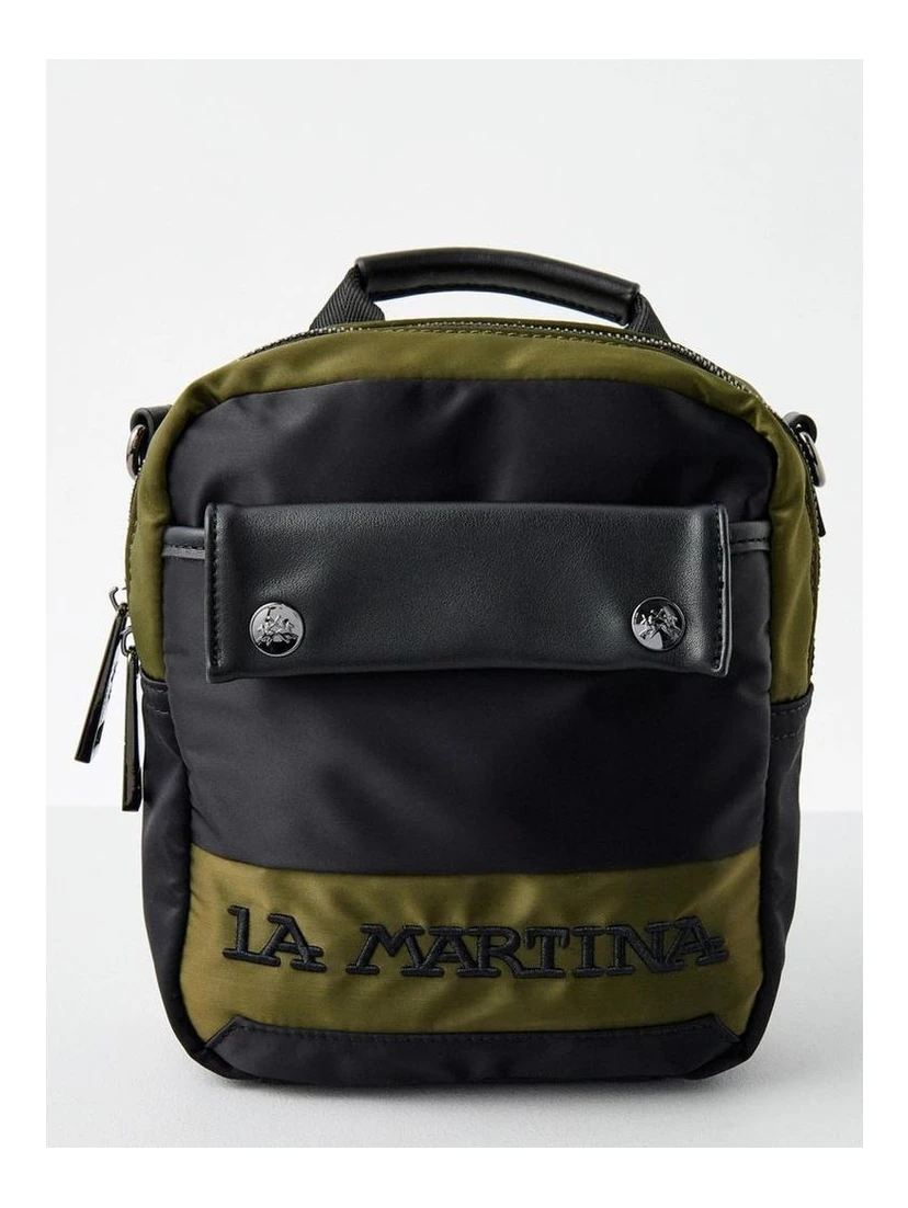 Bicolor Nylon Crossbody Bag