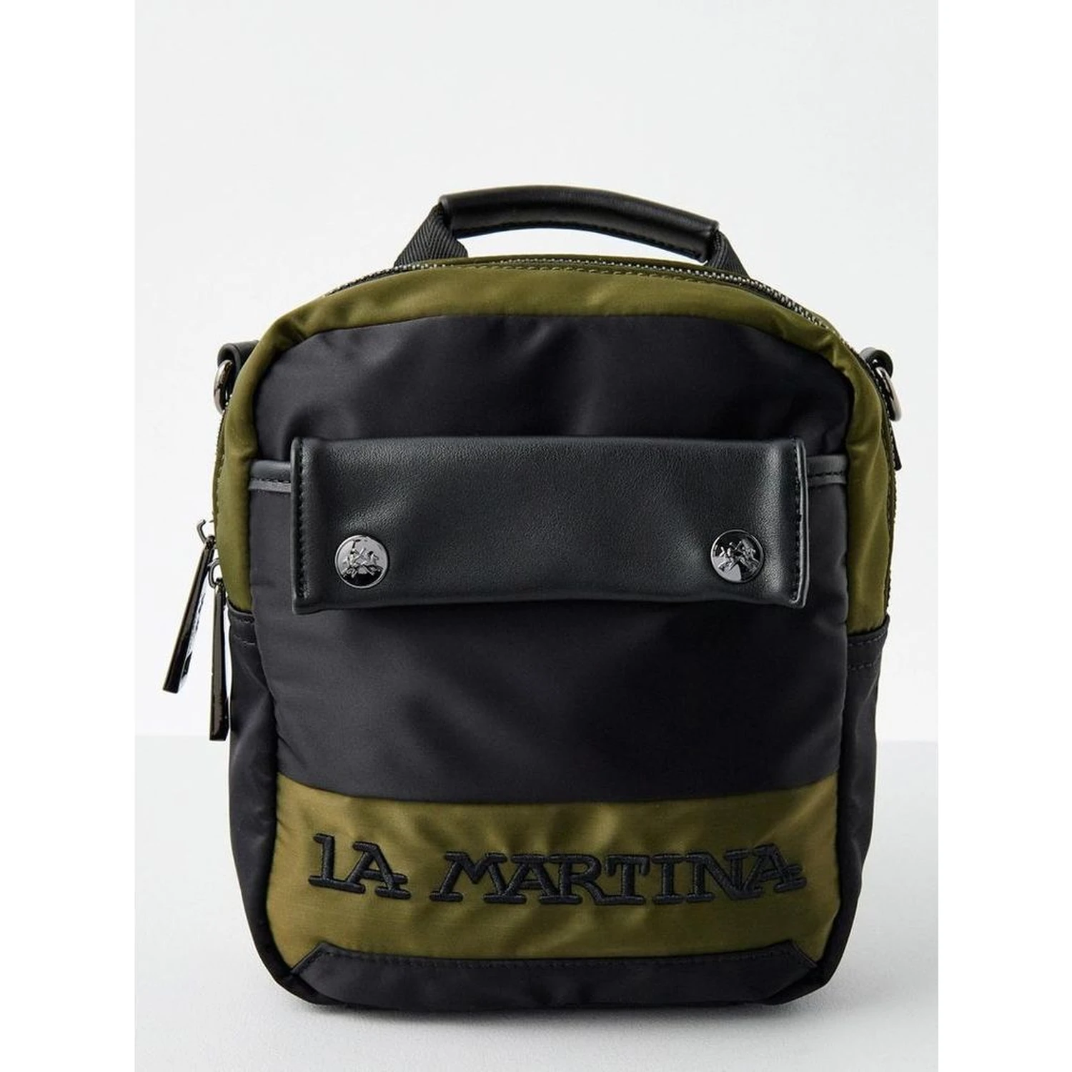 Bicolor Nylon Crossbody Bag