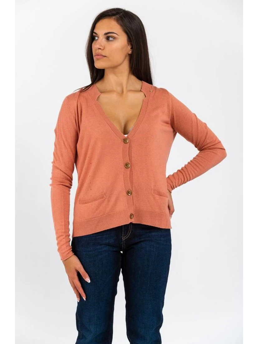 Pink Viscose Cardigan