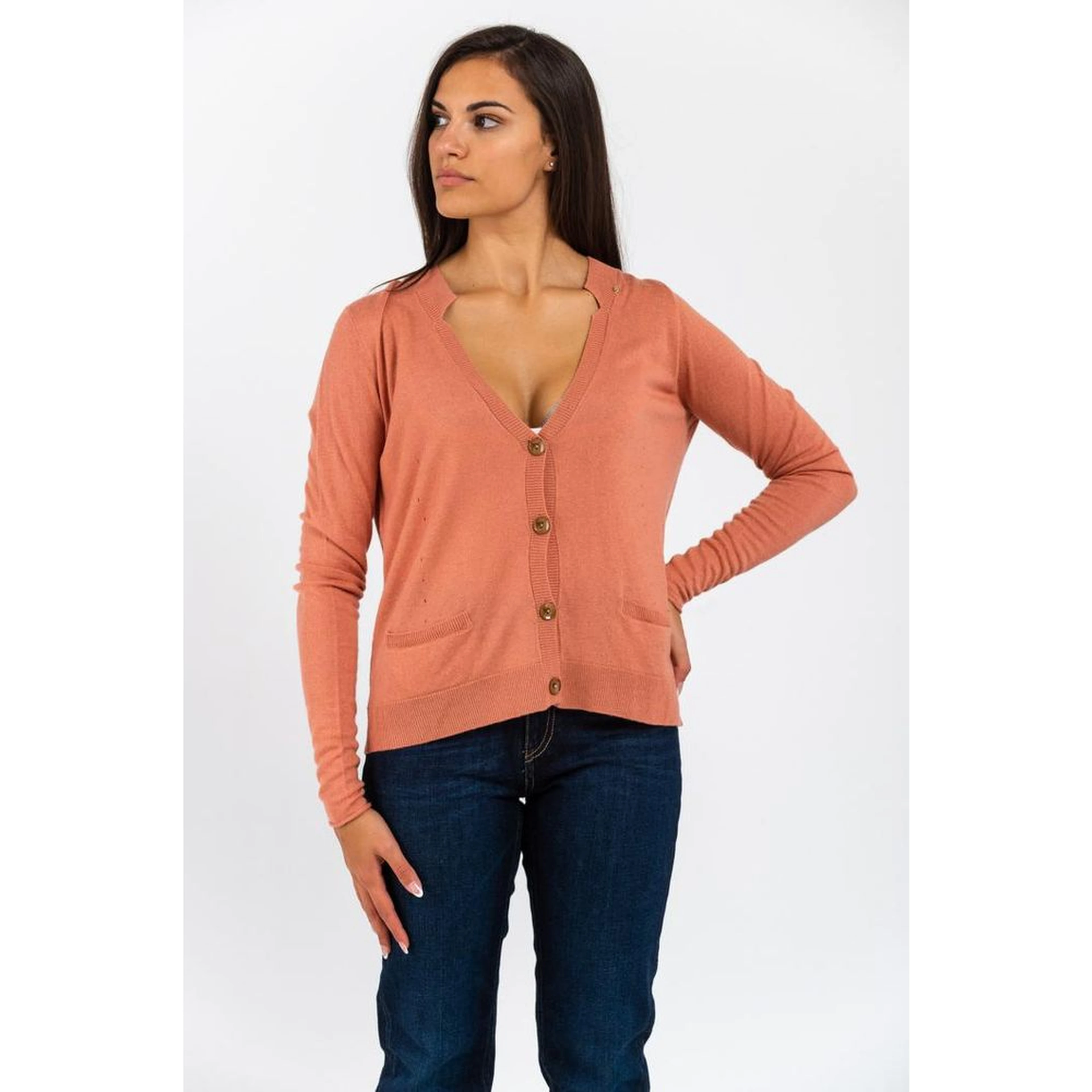 Pink Viscose Cardigan