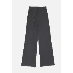 Gray Polyester Casual Pants