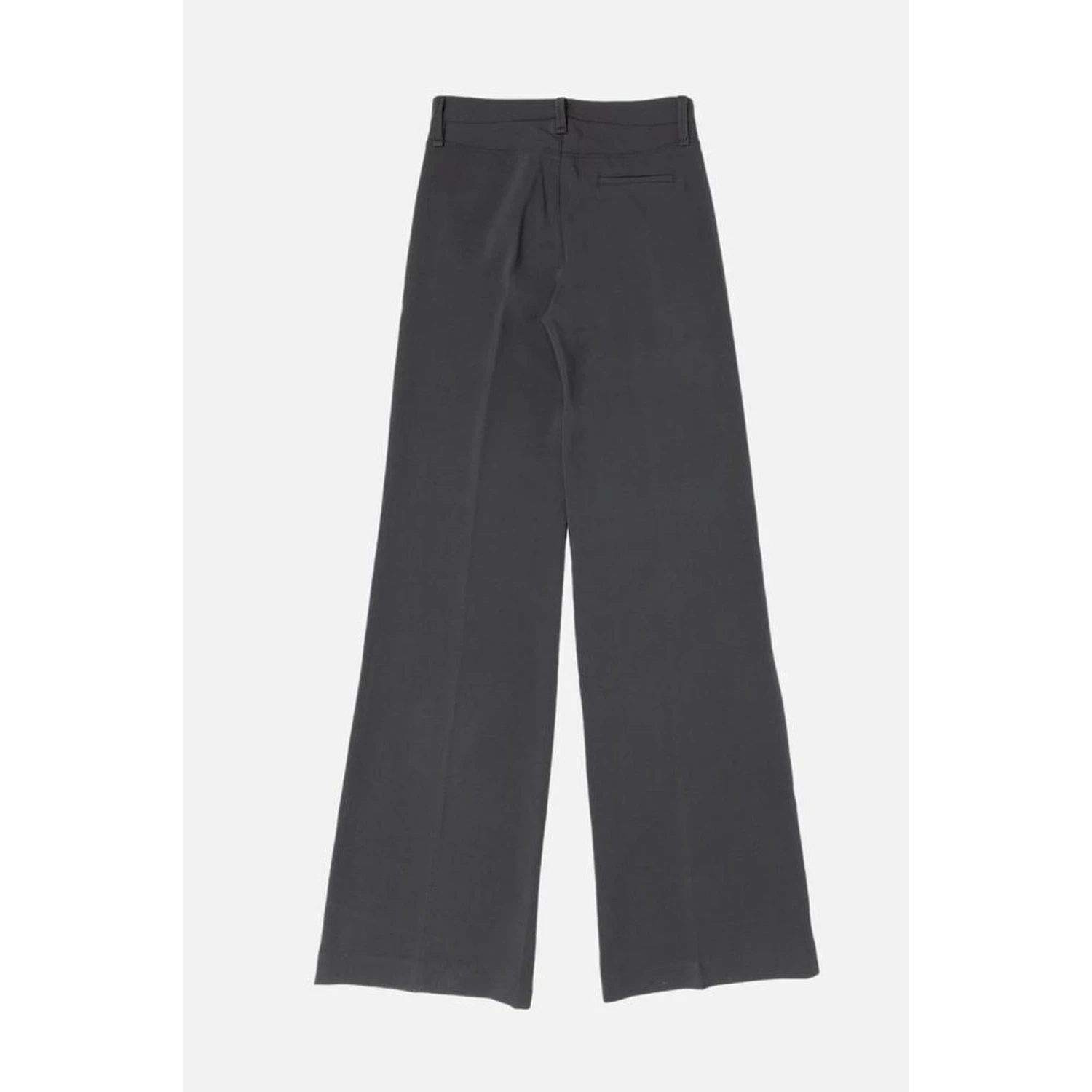 Gray Polyester Casual Pants