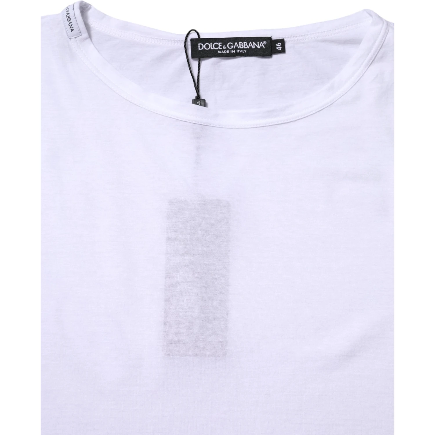 White Cotton Crew Neck Short Sleeves T-shirt
