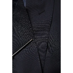 Blue Wool Double Breasted 2 Piece Men Suit