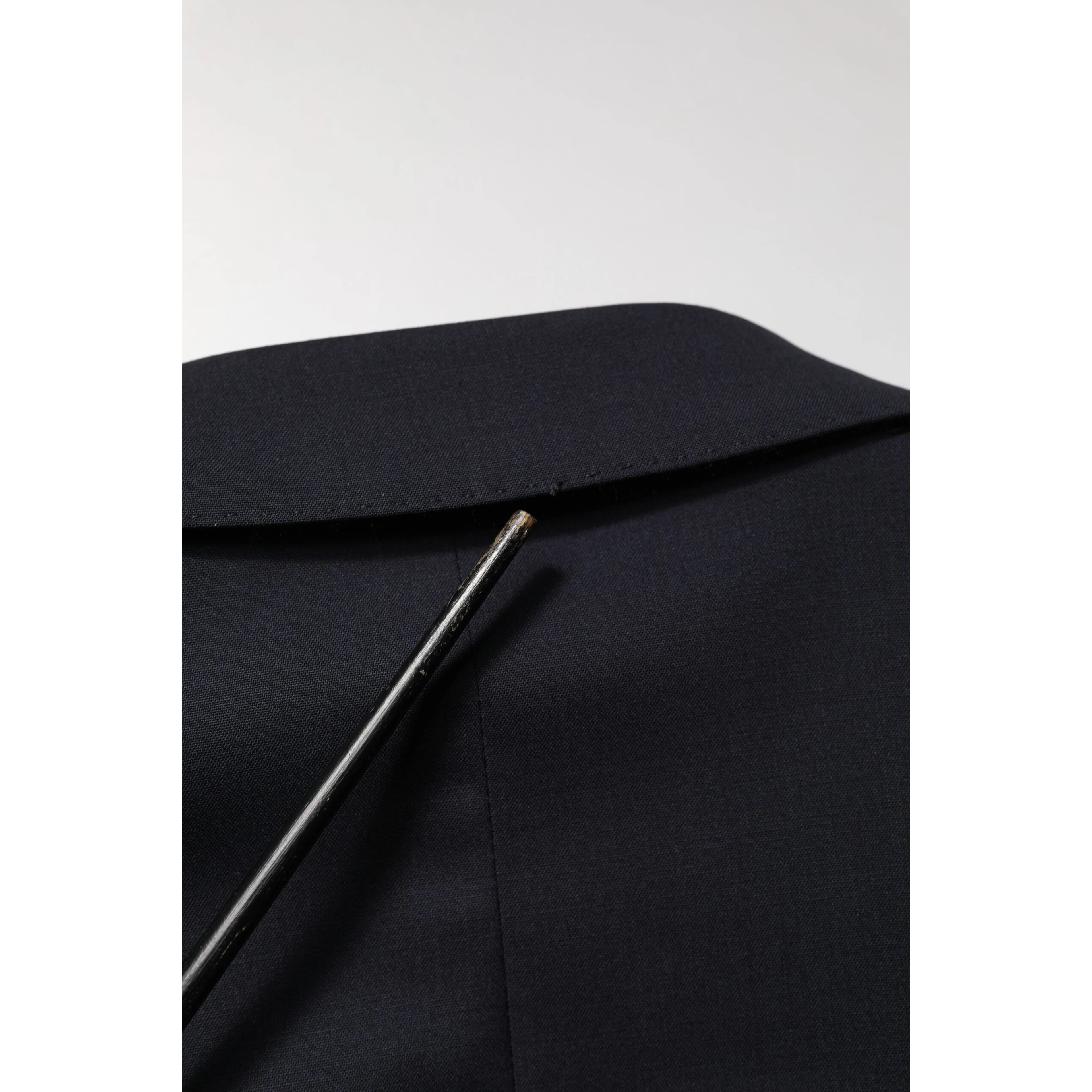 Blue Wool Double Breasted 2 Piece Men Suit