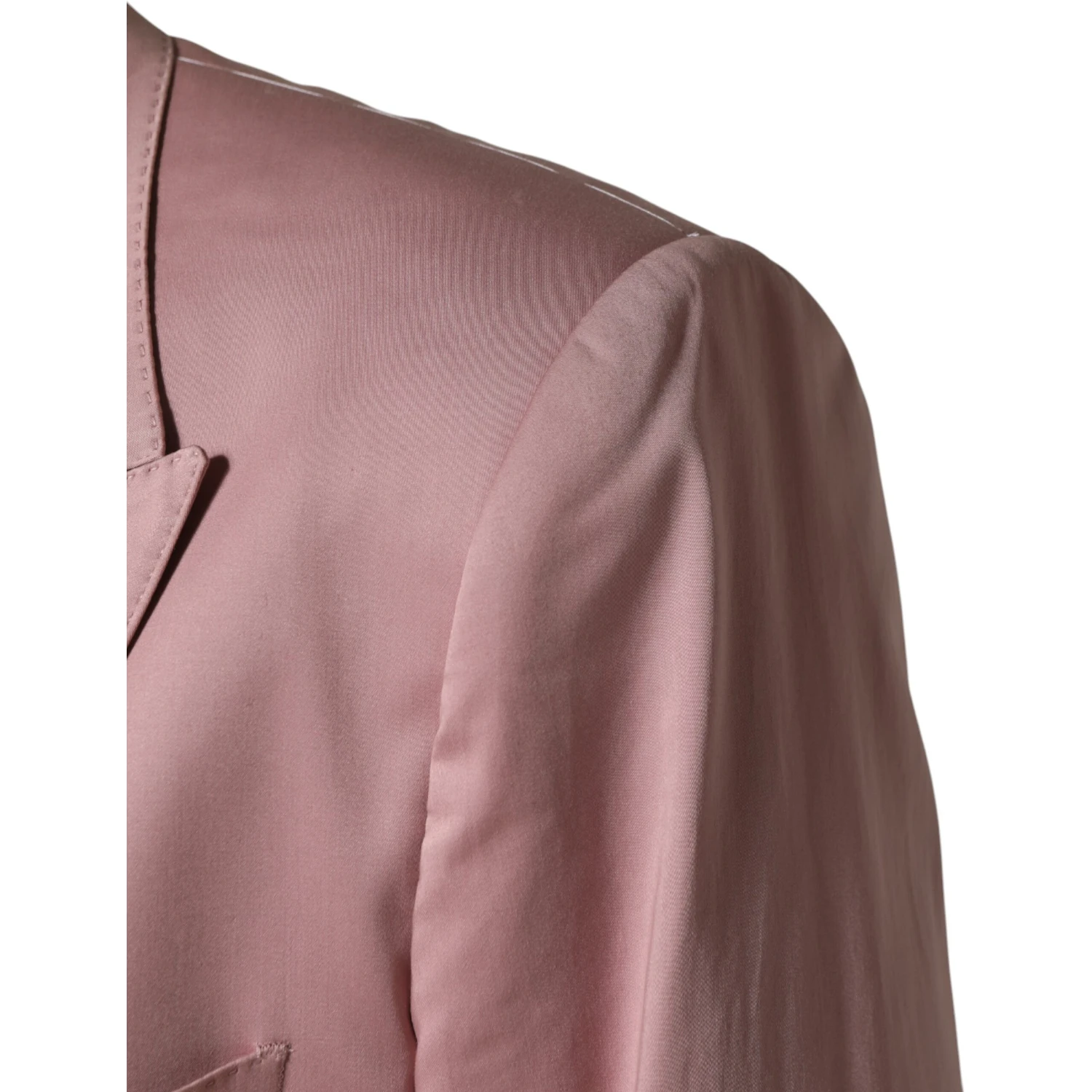 Pink Cotton Single Breasted 3 Piece Suit