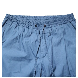 Blue Cotton Double Breasted 2 Piece  Suit