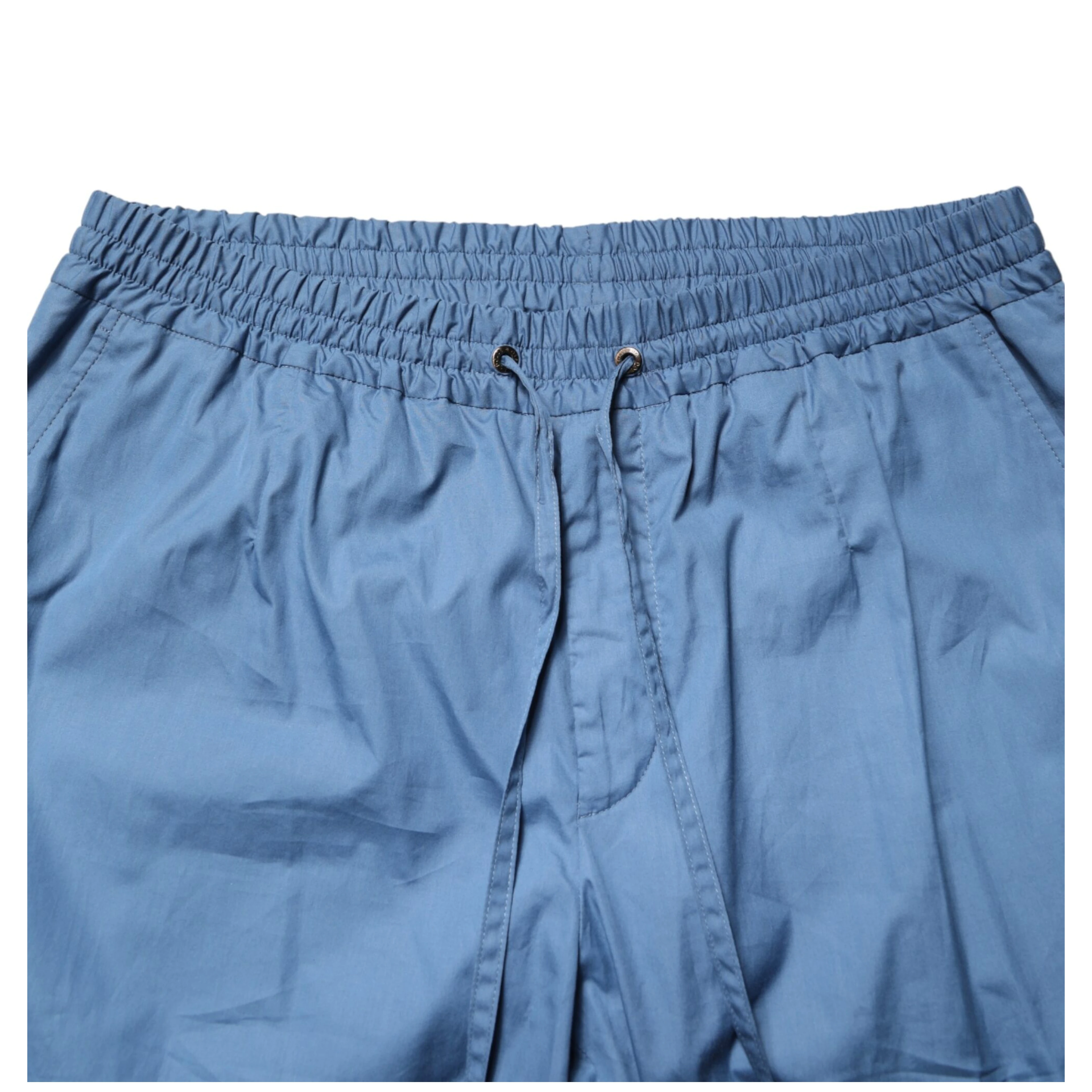 Blue Cotton Double Breasted 2 Piece  Suit