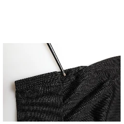 Black Silk Collared Short Sleeve Polo  T-shirt