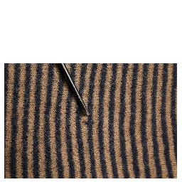 Brown Black Stripes Wool Crew Neck Pullover Sweater