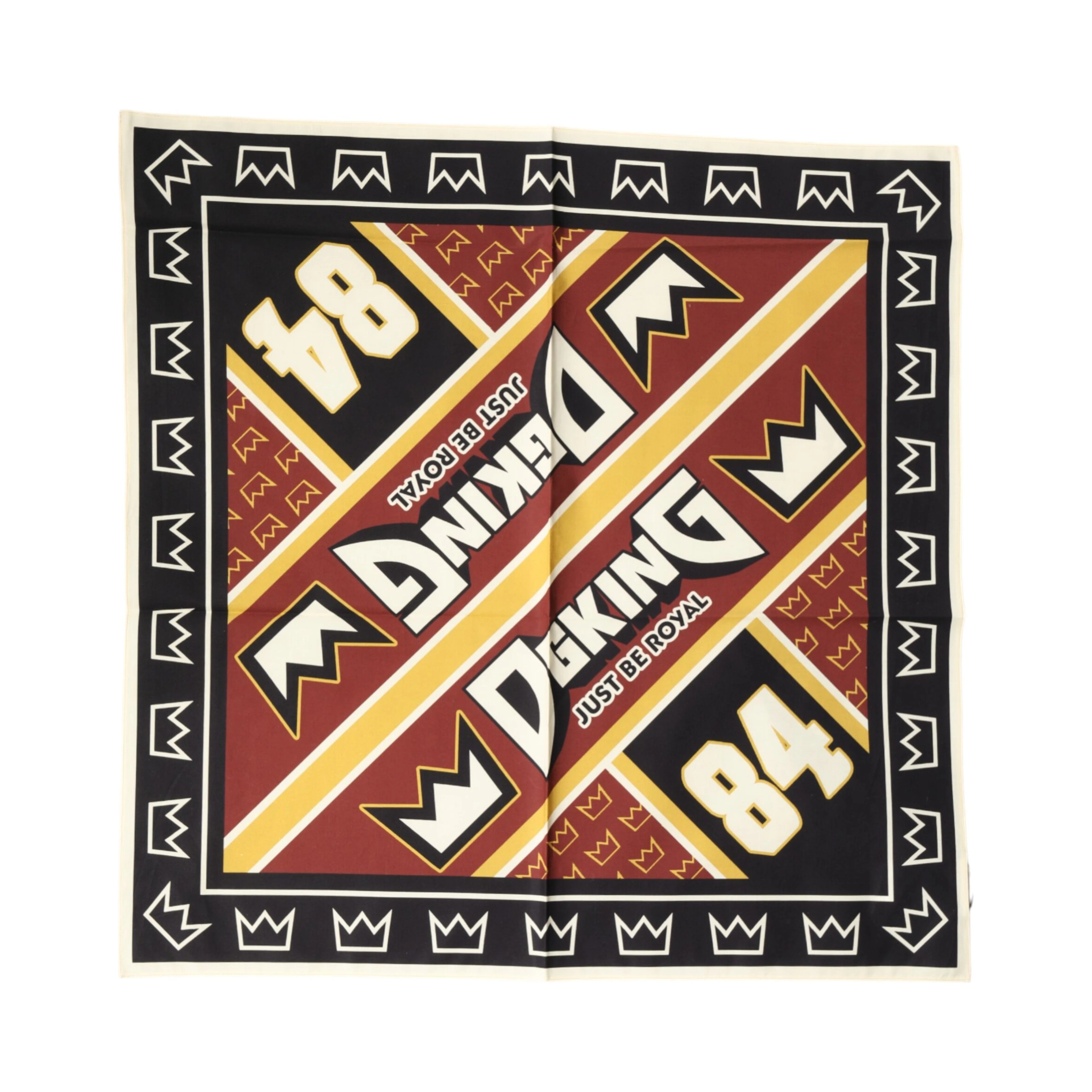 Multicolor DG King Square Foulard Men 50.5cm x 50cm Scarf