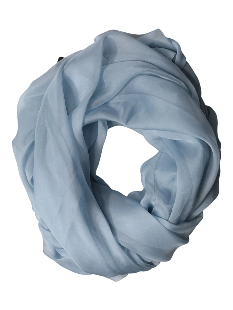 Light Blue Silk Stole Neck Wrap Shawl 200cm x 130cm Scarf