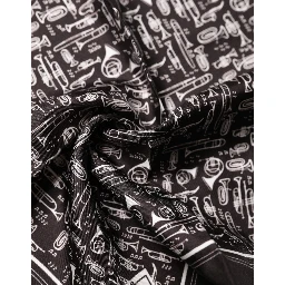 Brown Jazz Club Square Handkerchief Men 32cm x 31cm Scarf