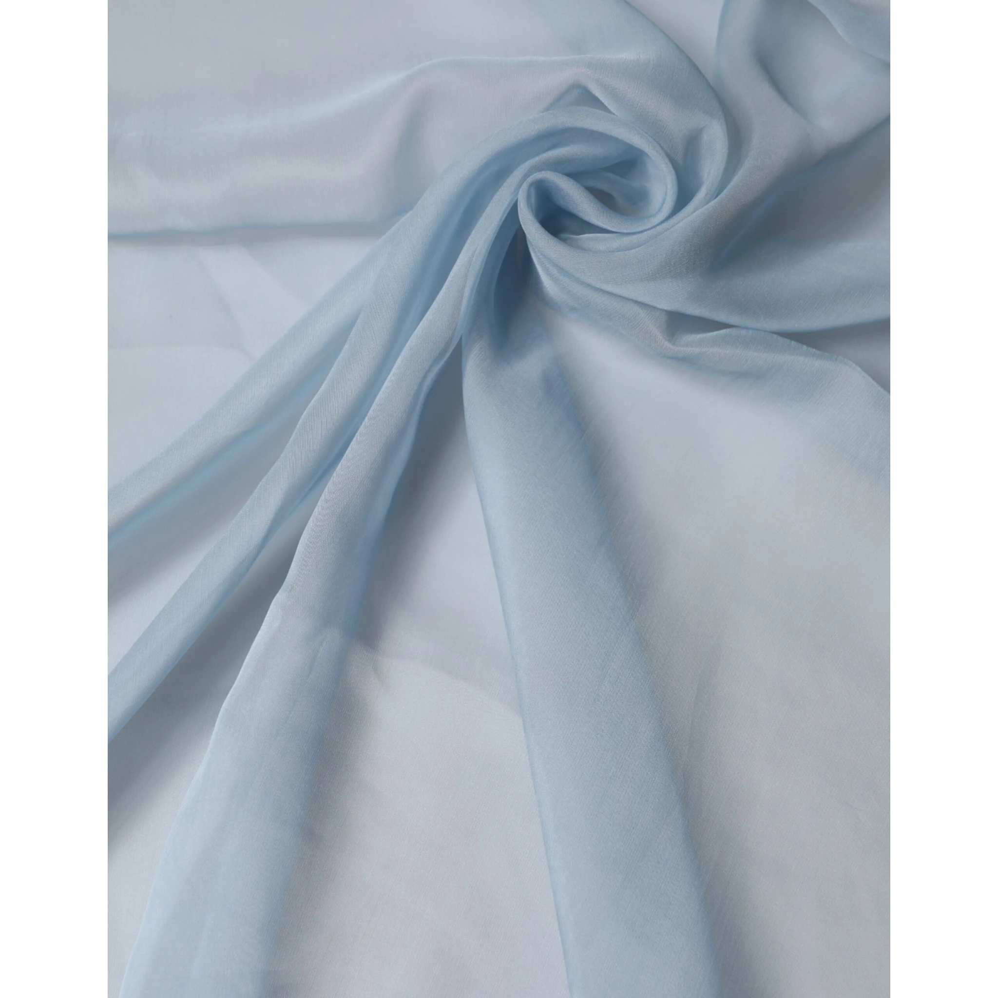 Light Blue Silk Stole Neck Wrap Shawl 200cm x 130cm Scarf
