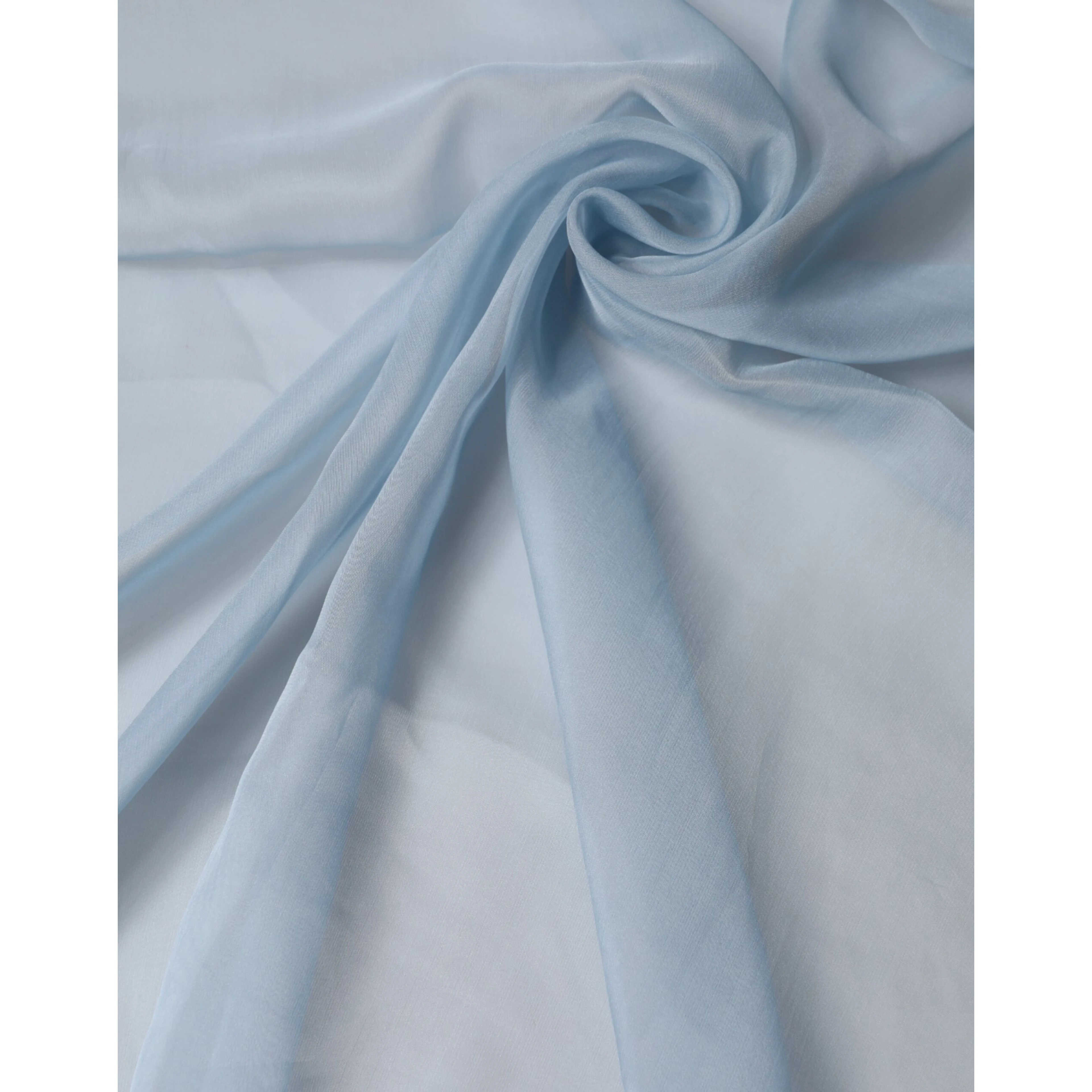 Light Blue Silk Stole Neck Wrap Shawl 200cm x 130cm Scarf
