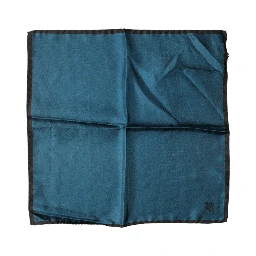 Blue Silk Square Pocket Handkerchief Scarf