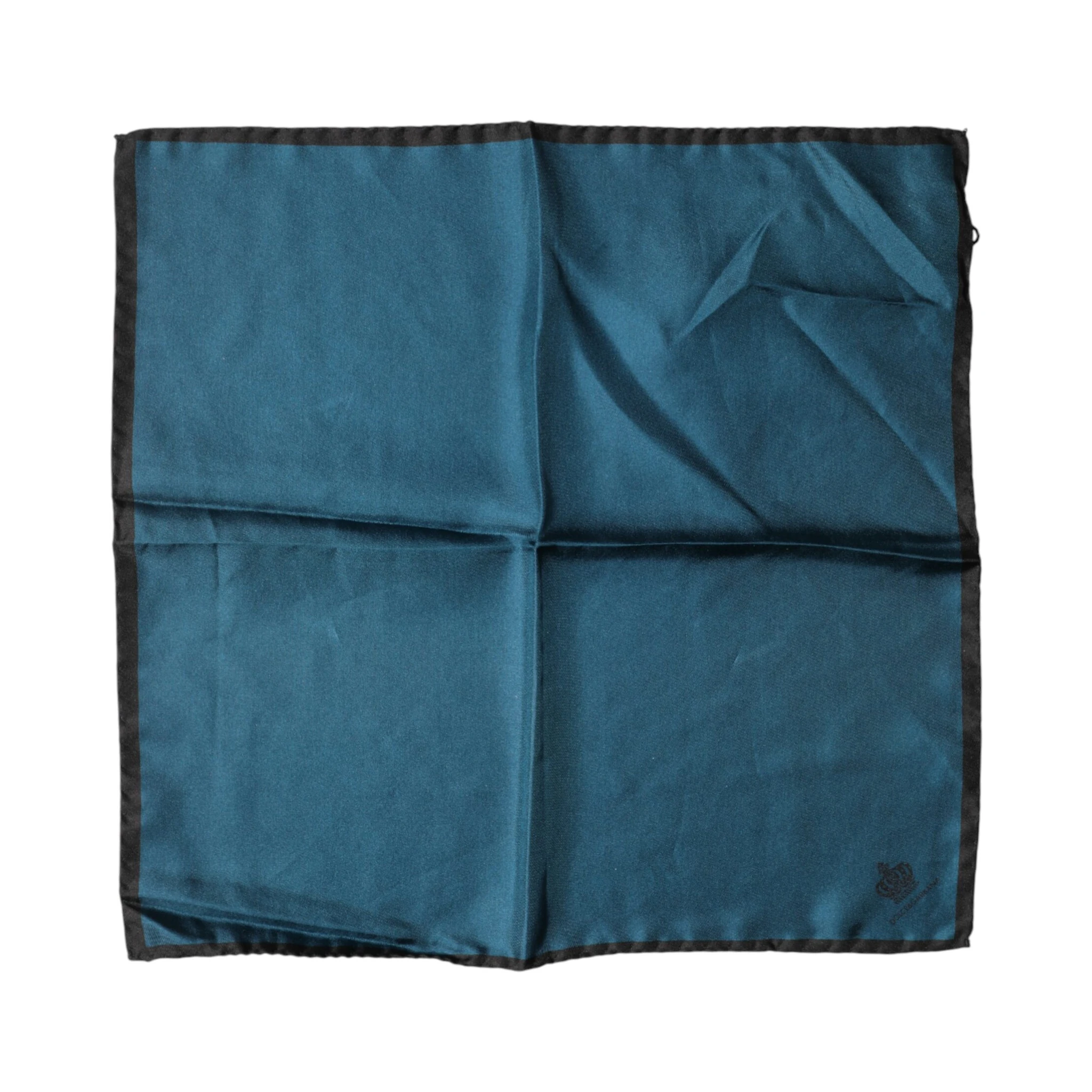Blue Silk Square Pocket Handkerchief Scarf