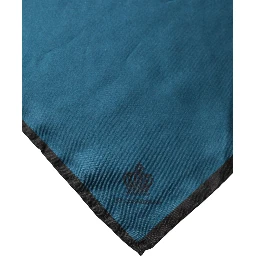 Blue Silk Square Pocket Handkerchief Scarf