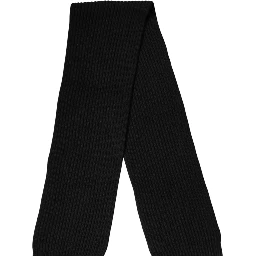 Black Cashmere Knit Neck Wrap Shawl 202cm x 26cm  Scarf