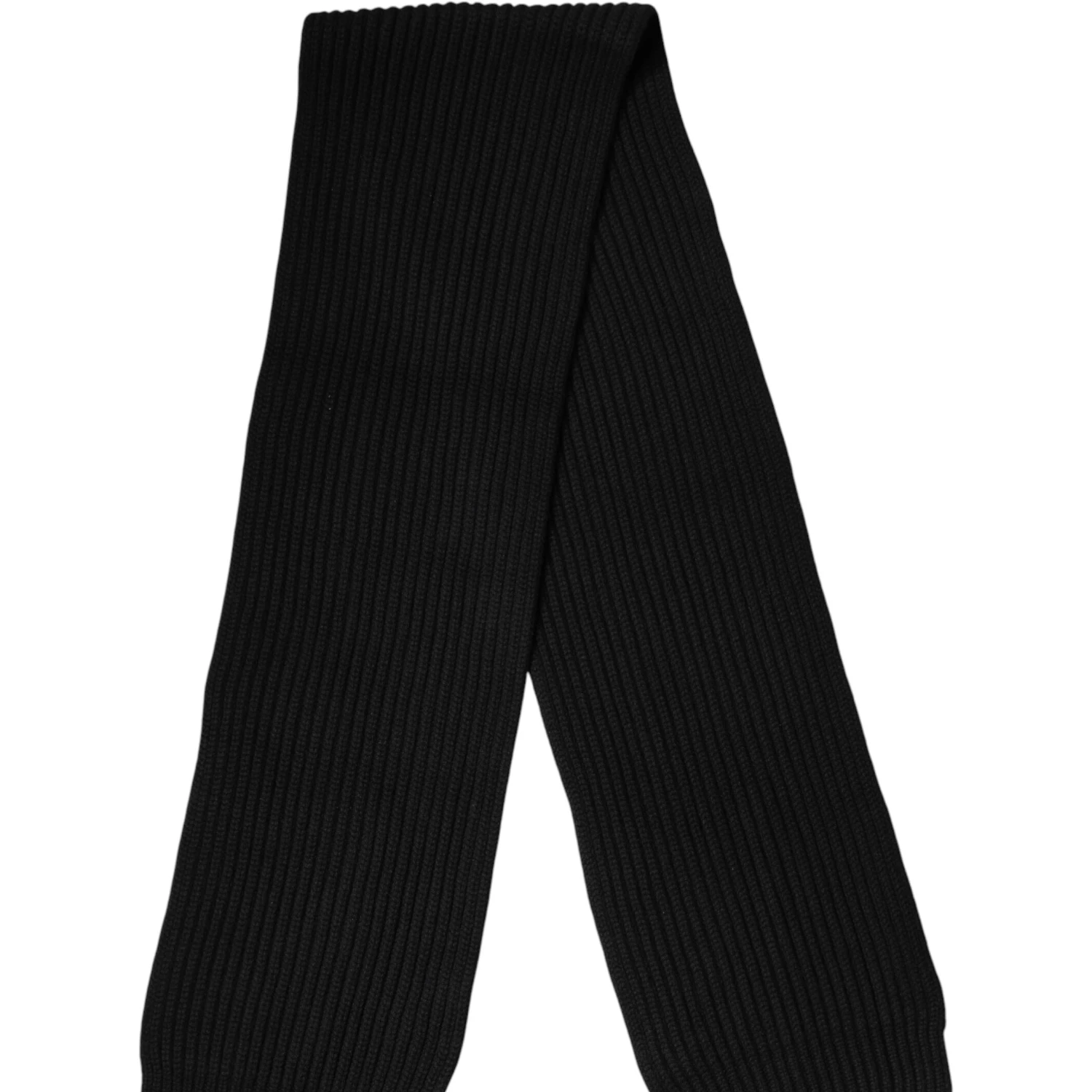 Black Cashmere Knit Neck Wrap Shawl 202cm x 26cm  Scarf