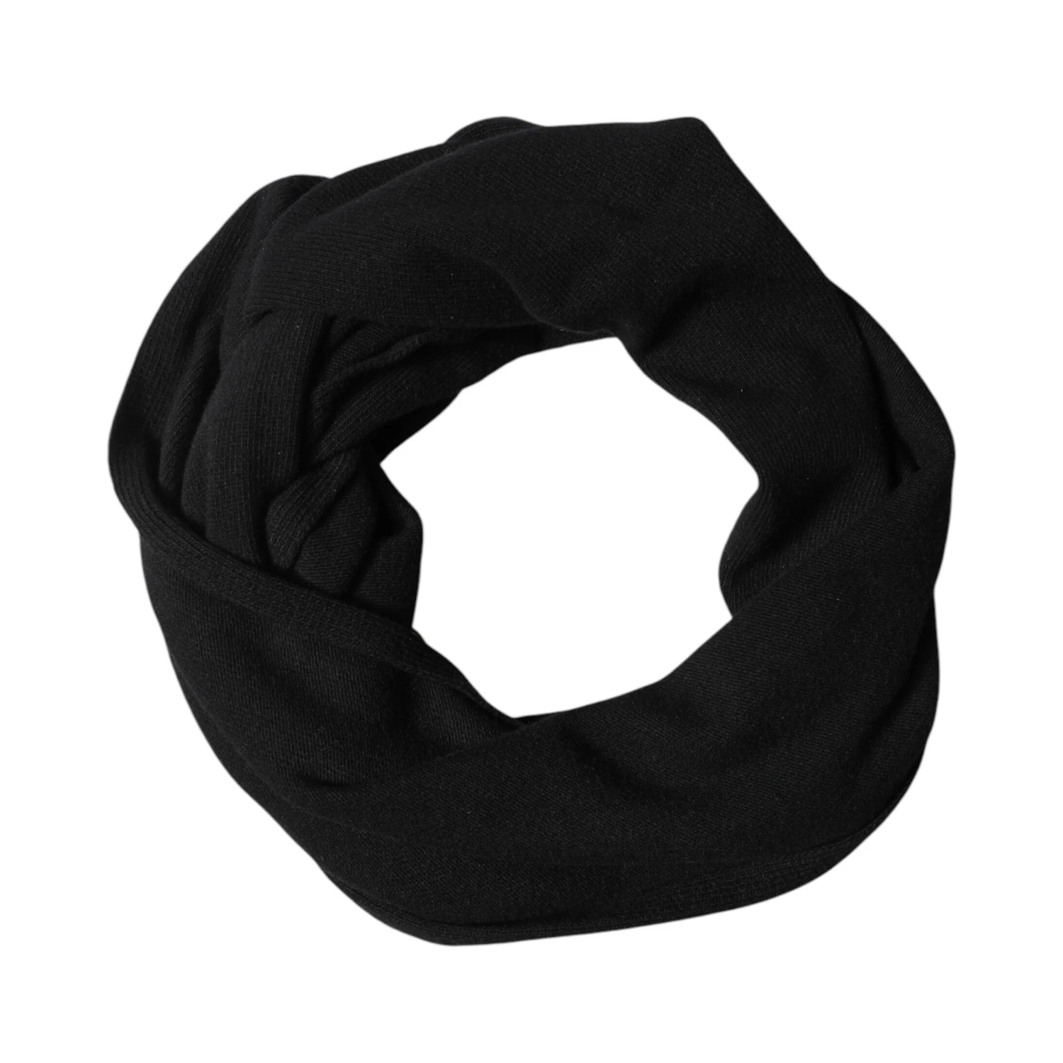 Black Wool Knit Neck Wrap Shawl Men Scarf