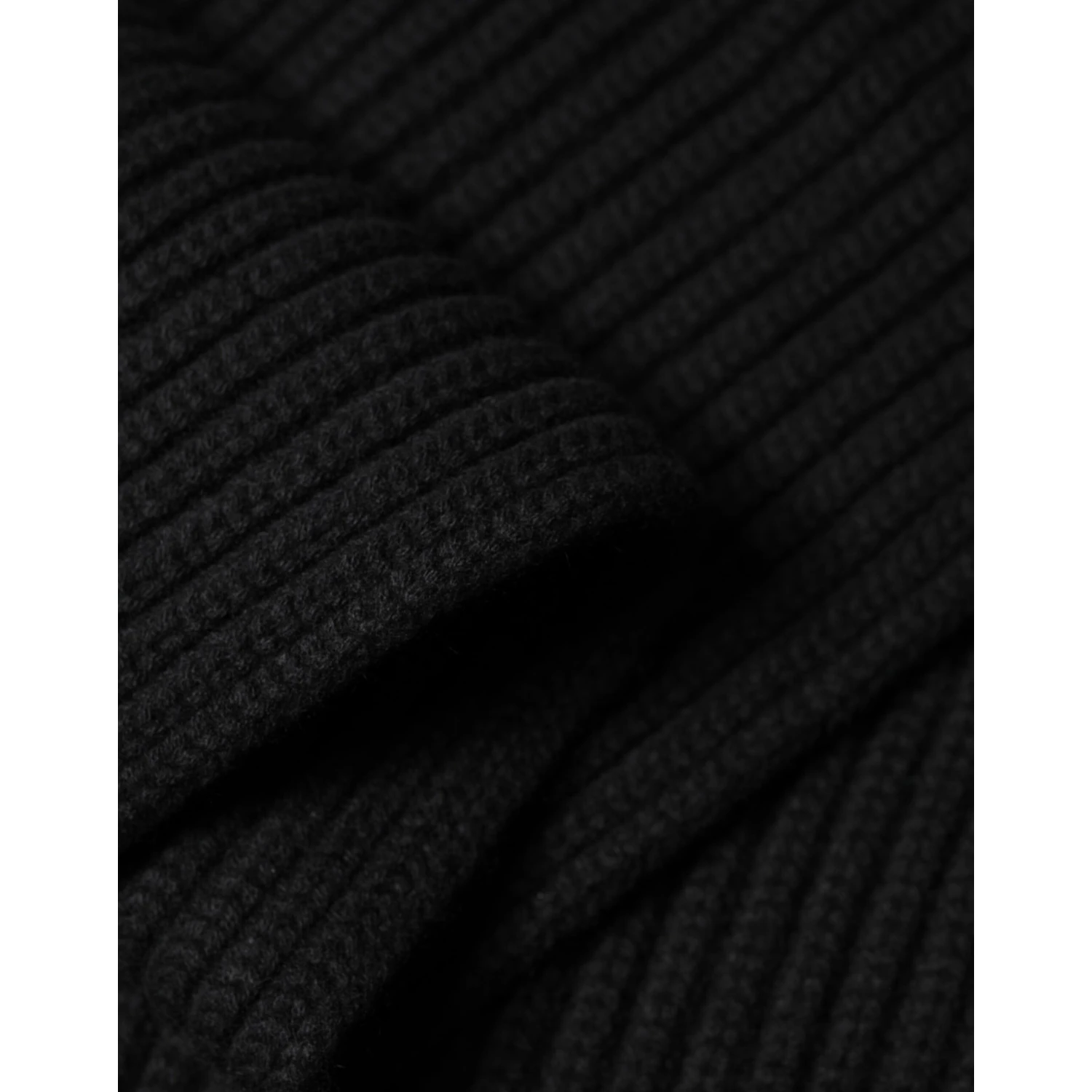 Black Cashmere Knit Neck Wrap Shawl 202cm x 26cm  Scarf