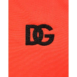 Neon Orange Polyester Crew Neck Men T-shirt