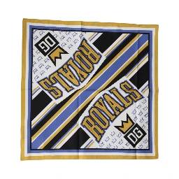 Multicolor DG Royals Square Foulard Men 50cm x 50cm Scarf