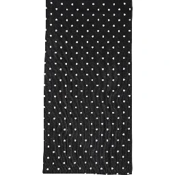Black Polka Dot Neck Wrap Foulard 133.5cm x 12.5cm Scarf