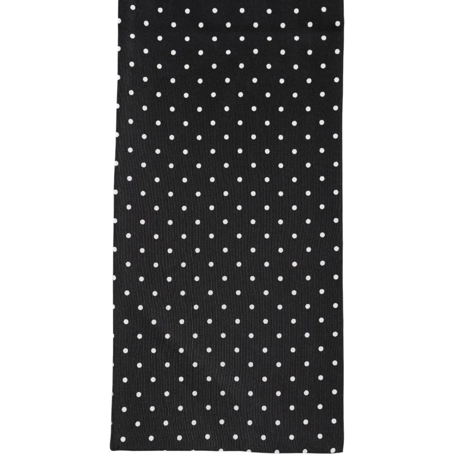 Black Polka Dot Neck Wrap Foulard 133.5cm x 12.5cm Scarf
