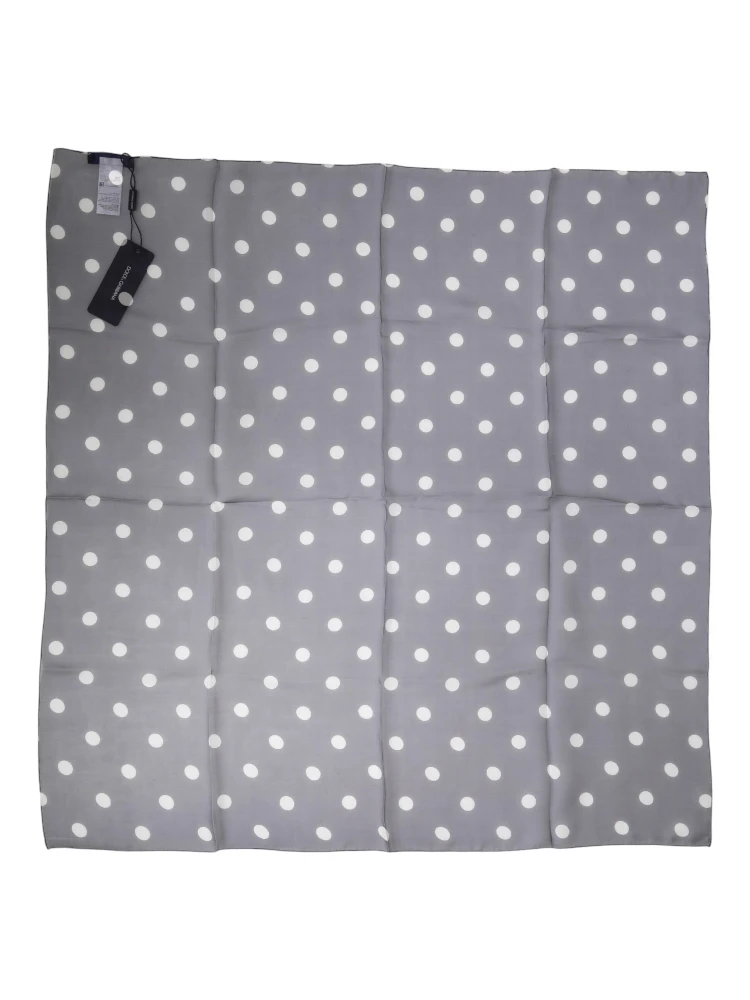 Blue Polka Dot Silk Square Foulard 91.5cm x 89.5cm Scarf alternative