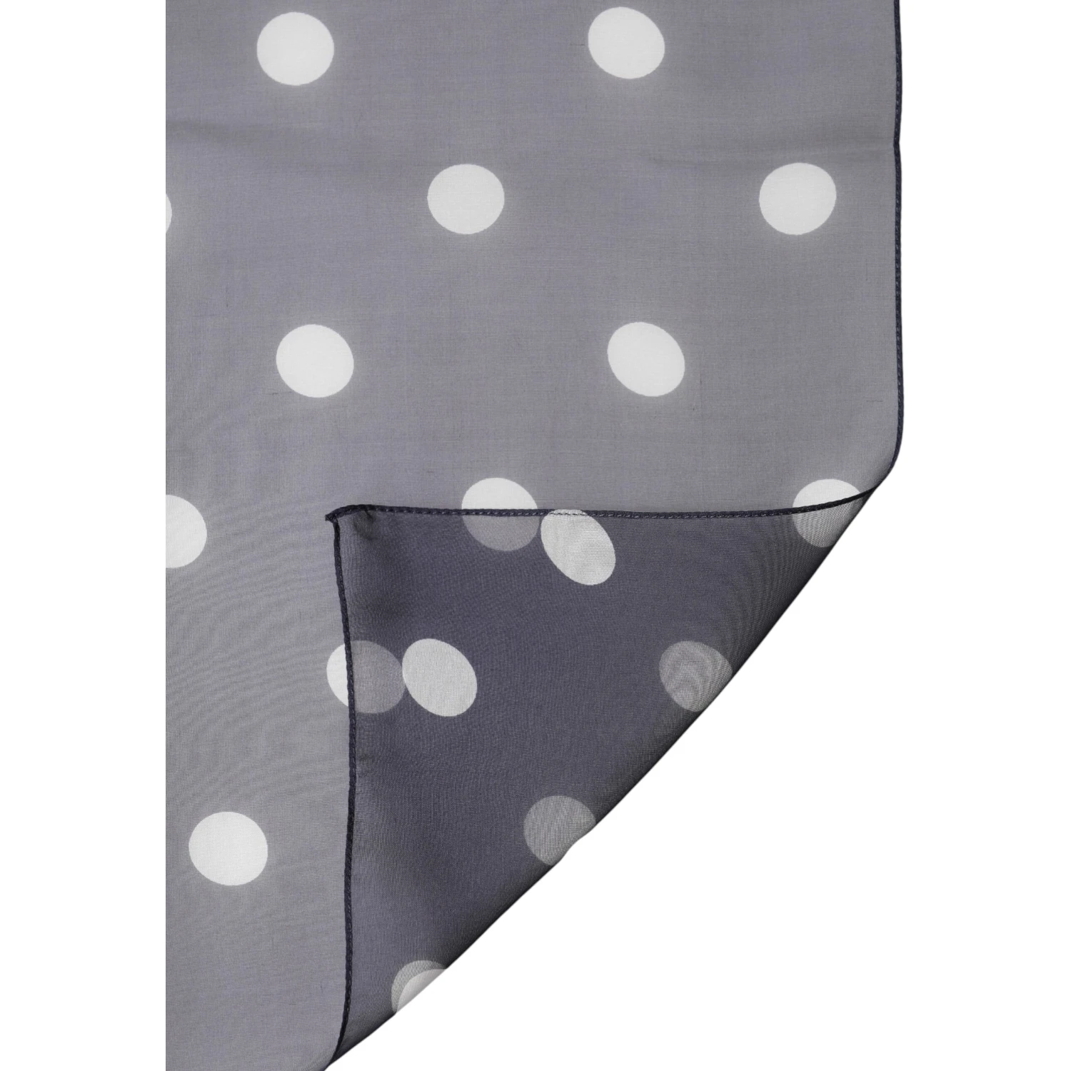 Blue Polka Dot Silk Square Foulard 91.5cm x 89.5cm Scarf