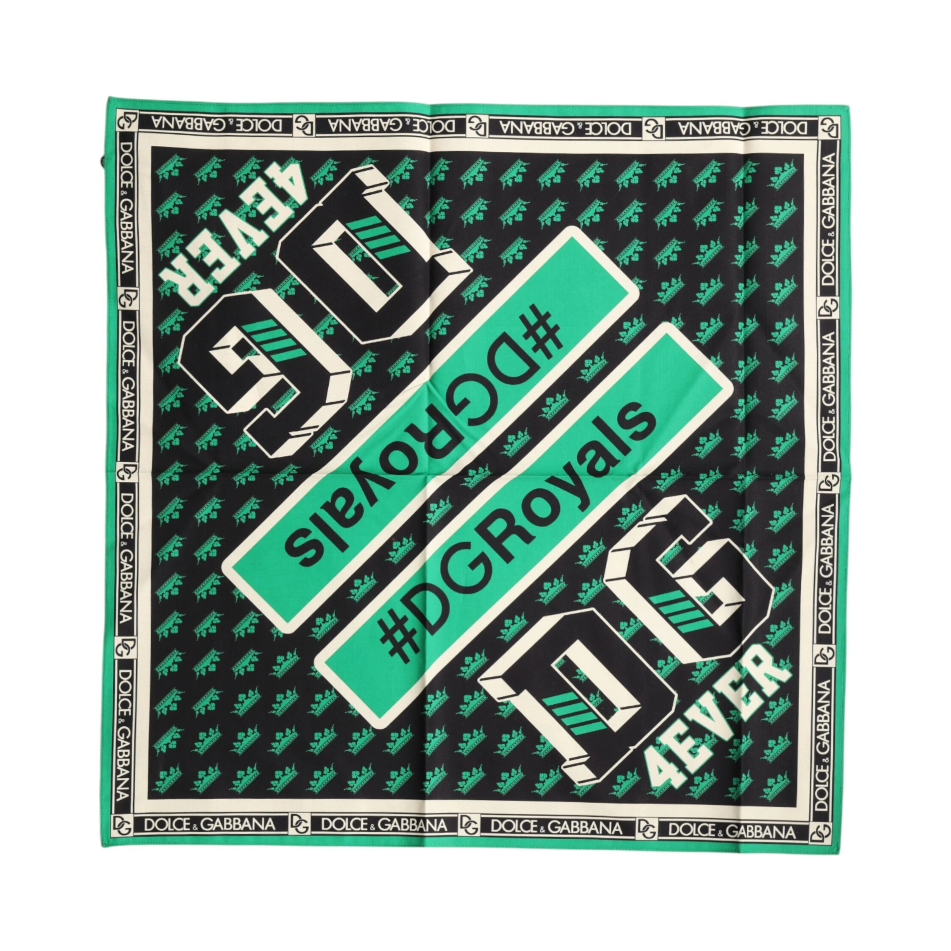 Multicolor #DGRoyals Square Foulard 50.5cm x 50cm Scarf