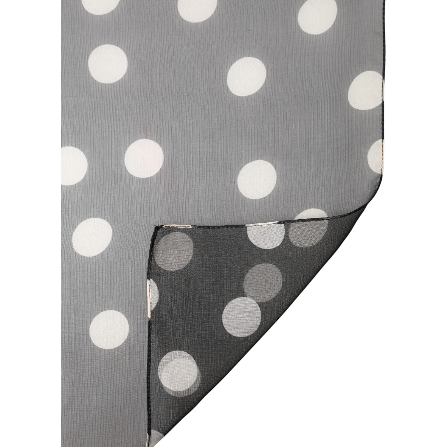 Black Polka Dot Silk Neck Wrap Shawl 205cm x 137cm Scarf