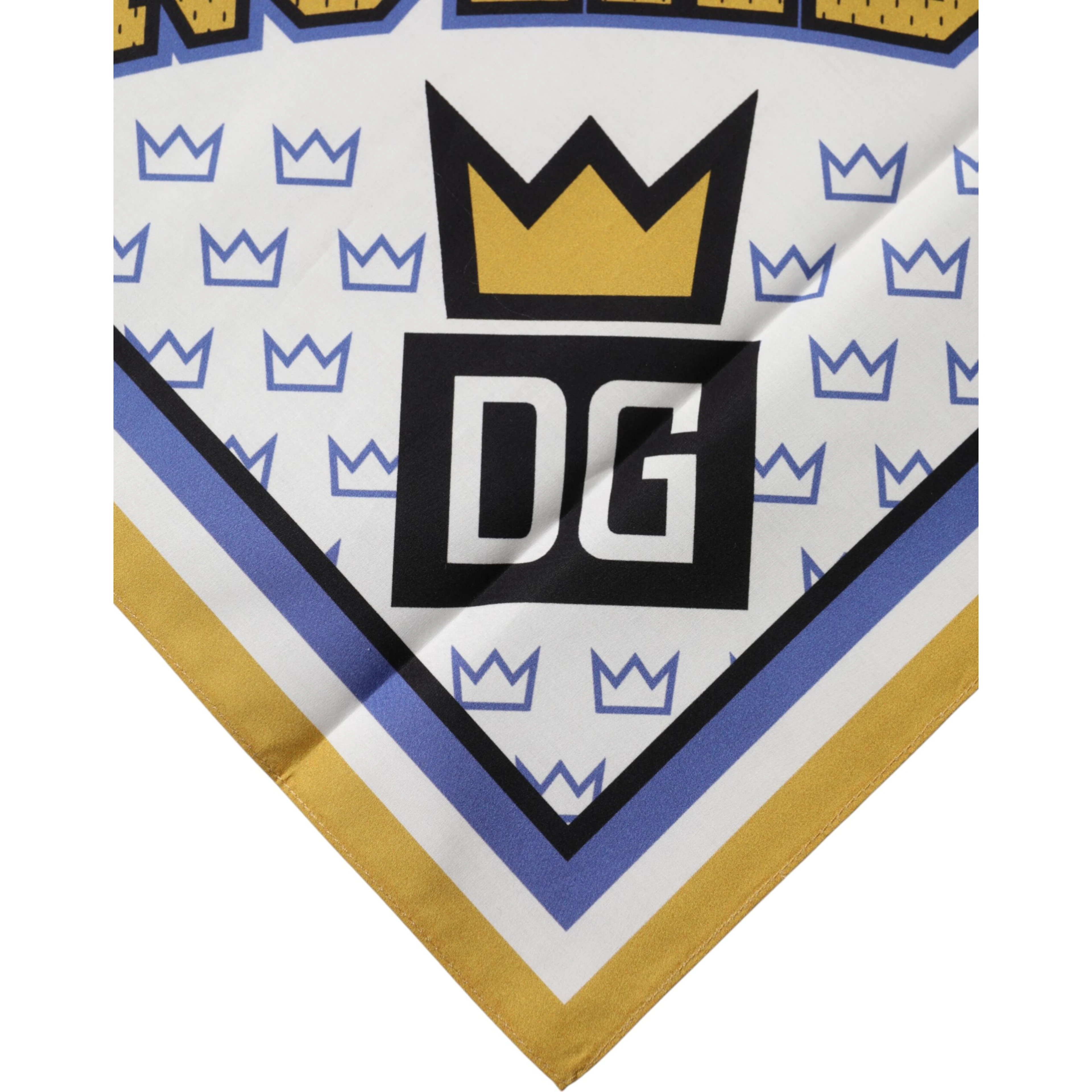 Multicolor DG Royals Square Foulard Men 50cm x 50cm Scarf