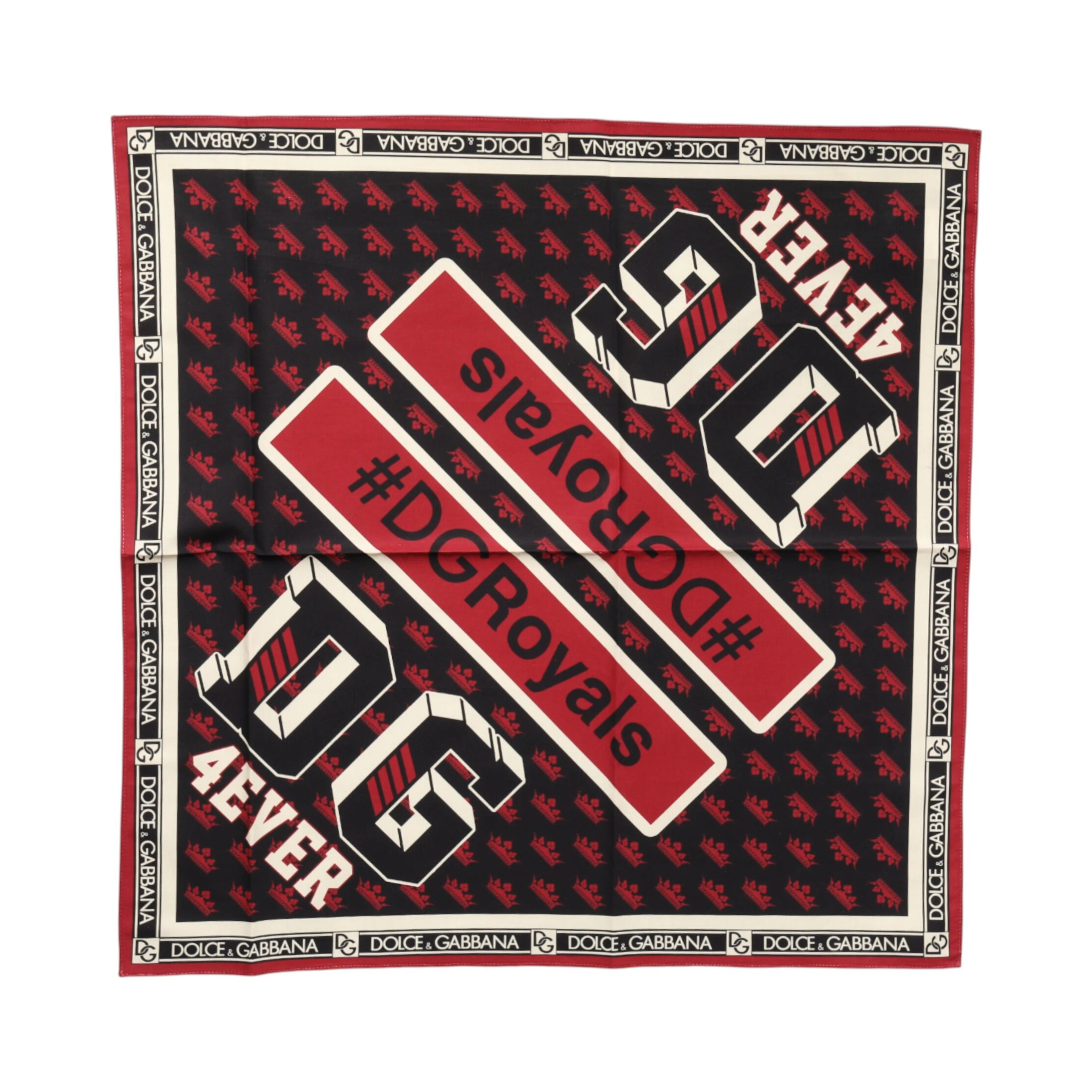 Multicolor #DGRoyals Square Foulard 50cm x 49.5cm Scarf