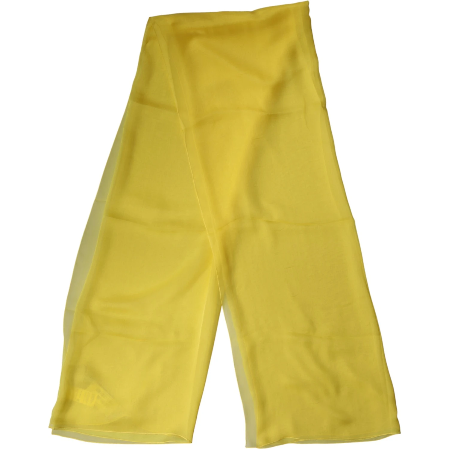 Yellow Silk Stole Neck Wrap Shawl Men 200cm x 130cm Scarf