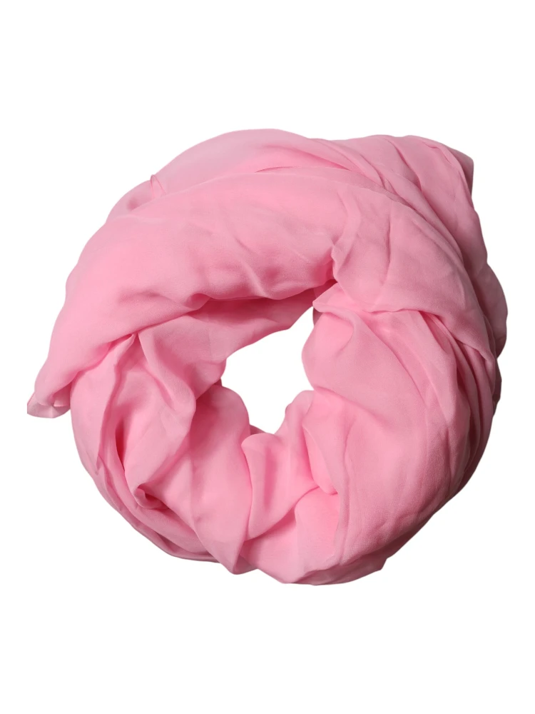 Pink Silk Sash Neck Wrap Shawl Men Scarf