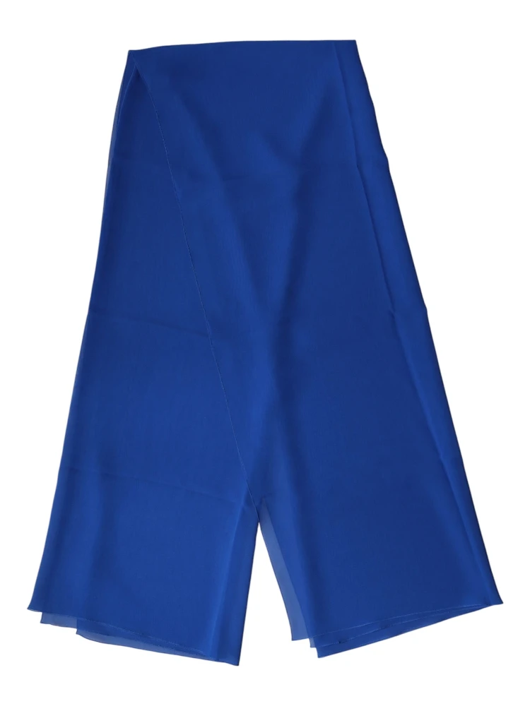 Blue Silk Stole Neck Wrap Shawl Men  Scarf alternative