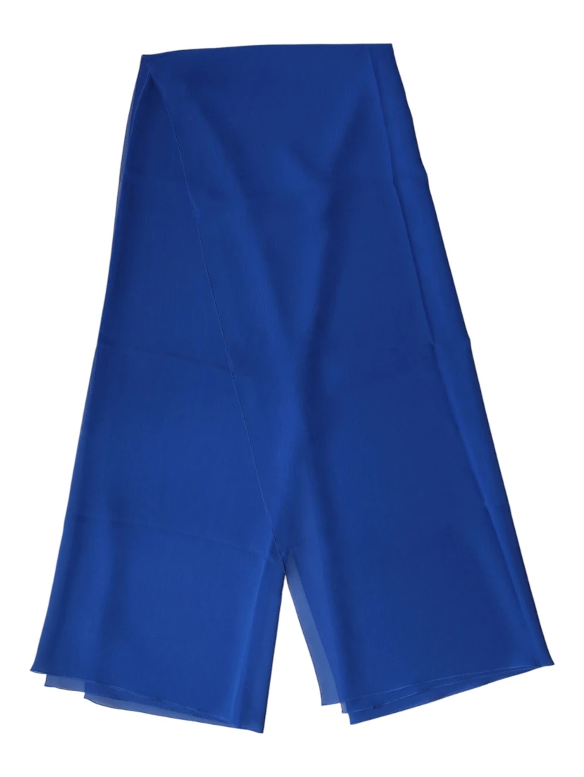 Blue Silk Stole Neck Wrap Shawl Men  Scarf
