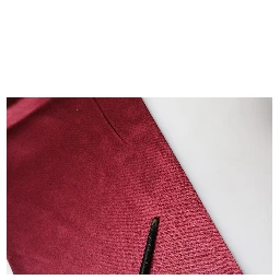 Red Satin Silk Fringes Neck Foulard Scarf