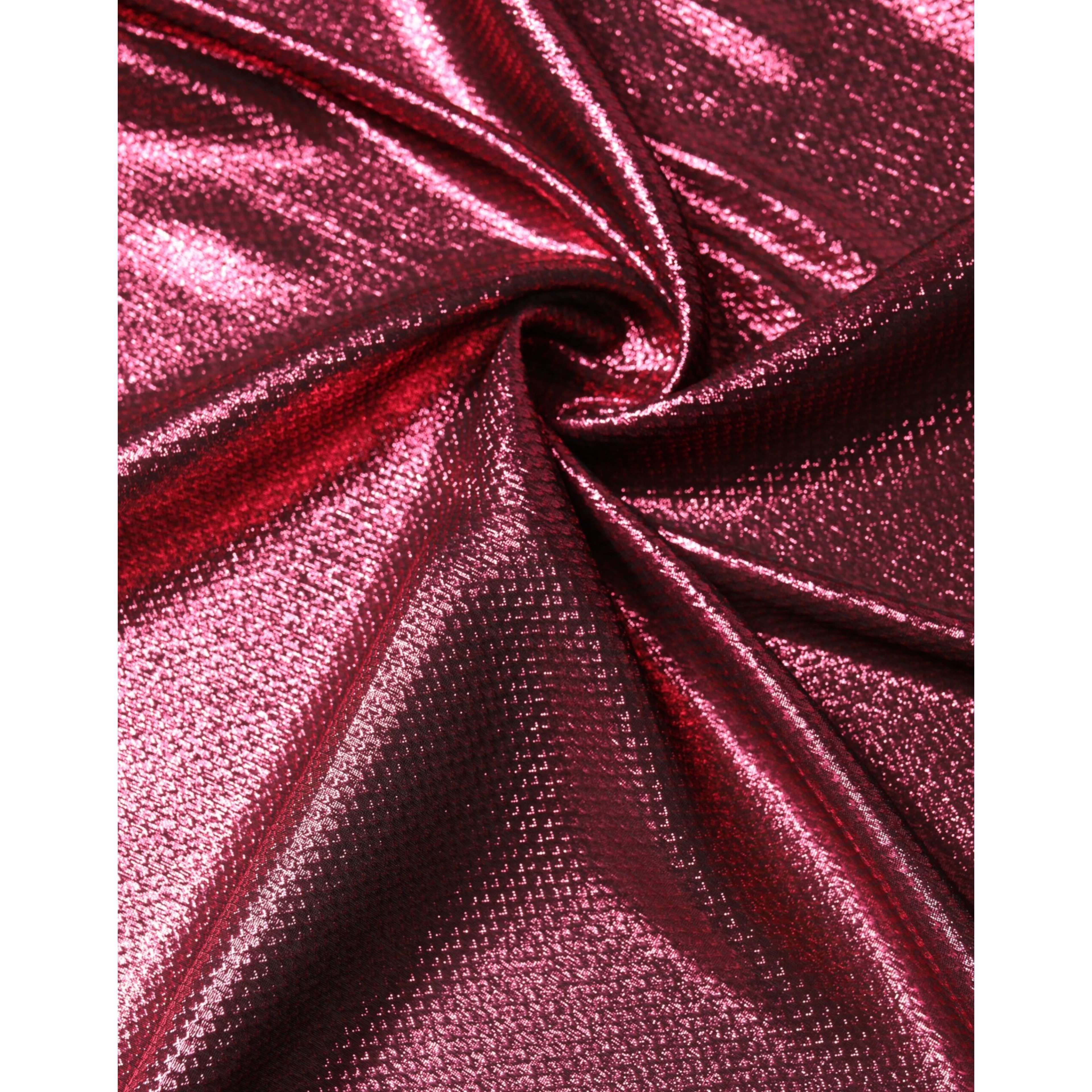 Metallic Pink Silk Square Foulard Scarf