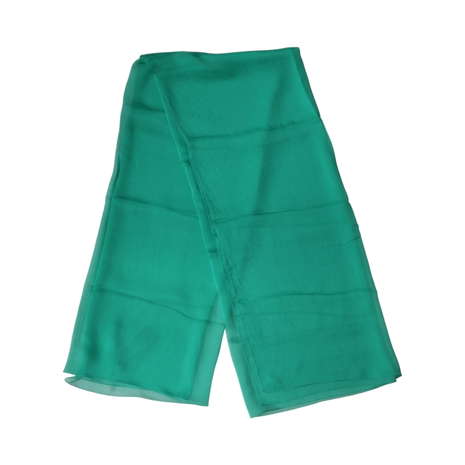 Green Stole Silk Neck Wrap Shawl Scarf