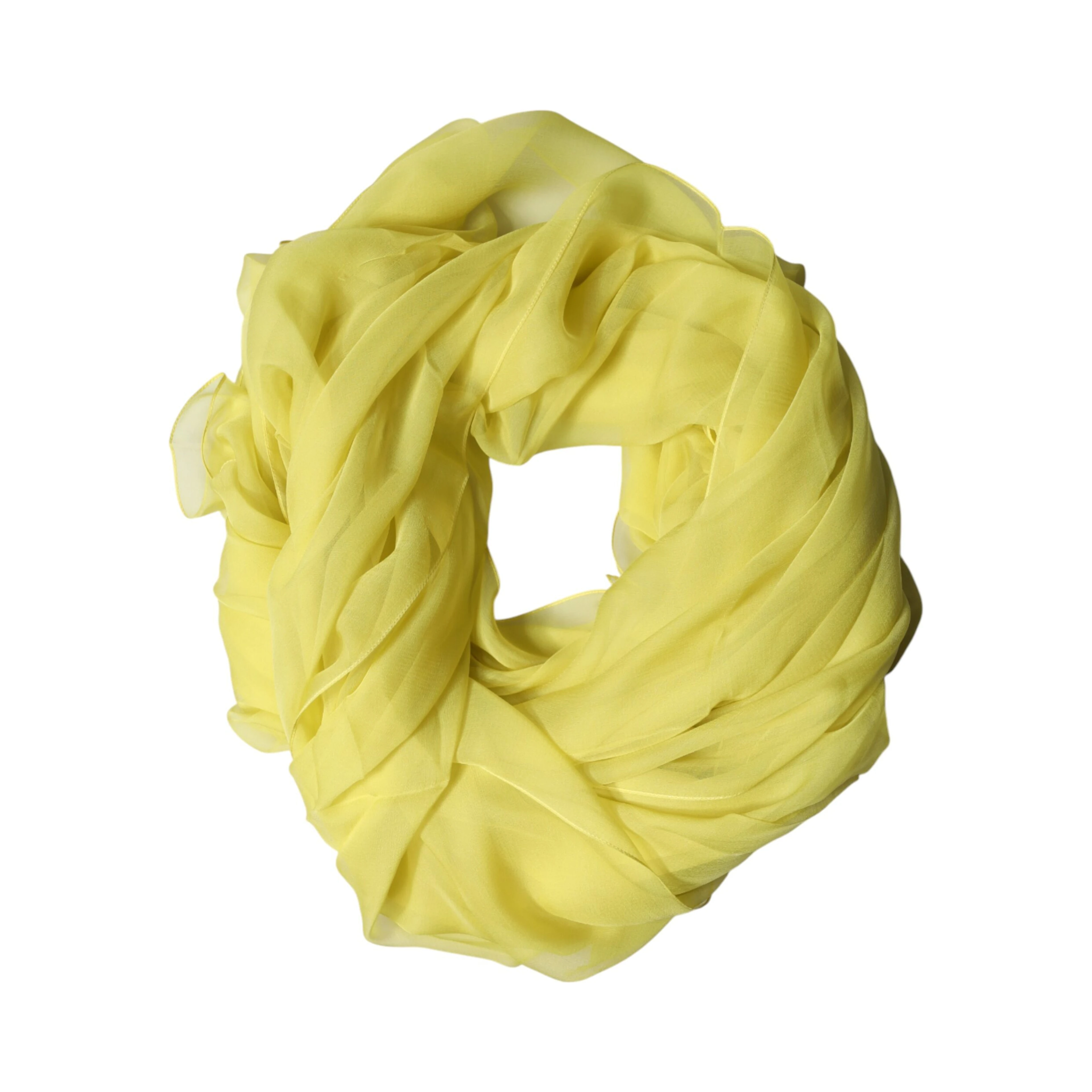 Yellow Stole Silk Neck Wrap Shawl Men  Scarf