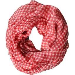 Red Checkered Plaid Neck Wrap Shawl  Scarf