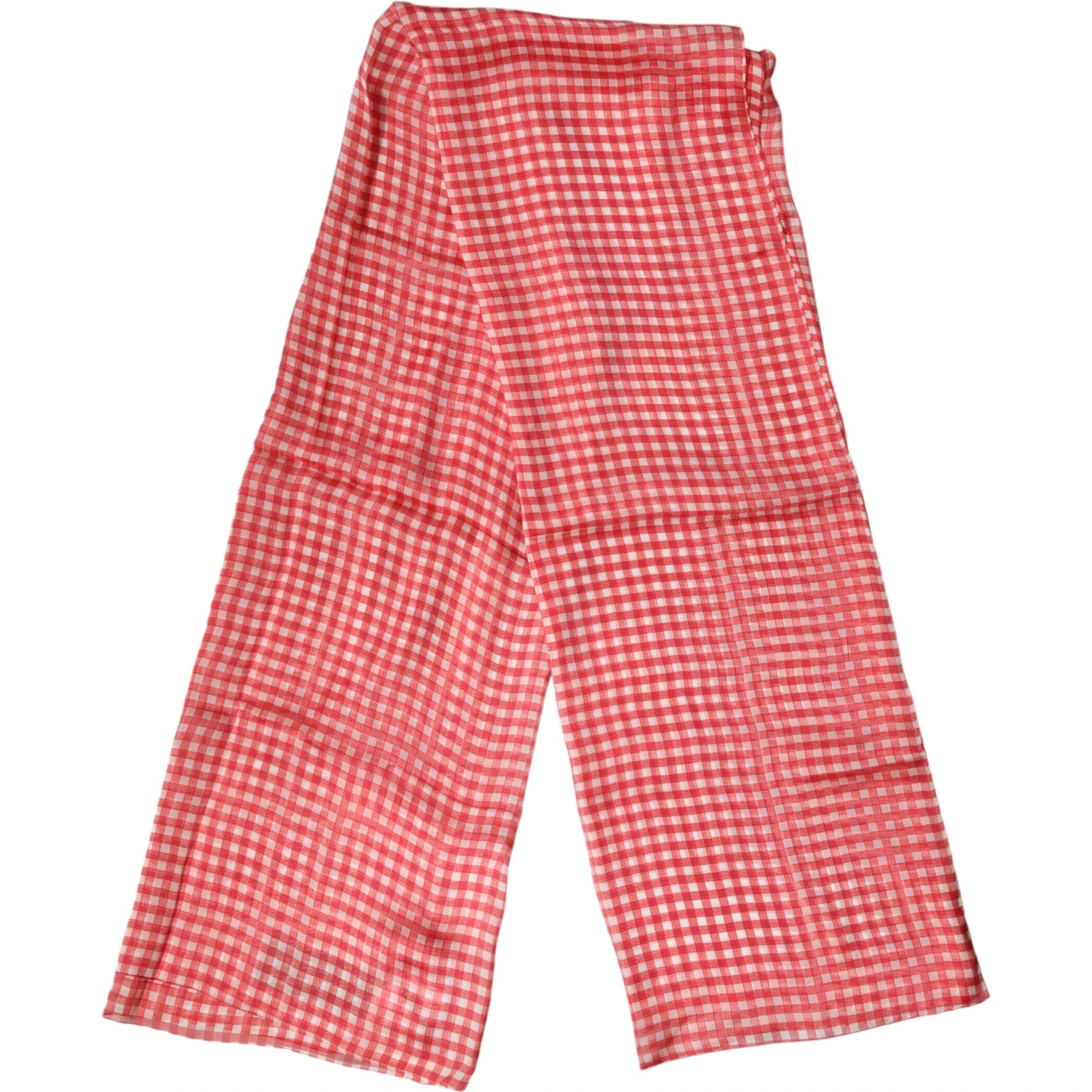 Red Checkered Plaid Neck Wrap Shawl  Scarf