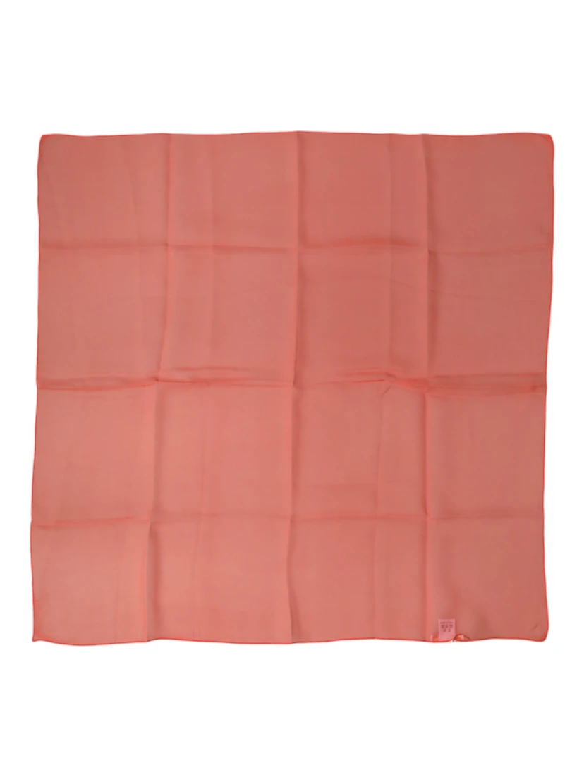 Orange Silk Neck Wrap Square Foulard  Scarf