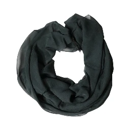 Dark Green Silk Neck Wrap Foulard  Scarf