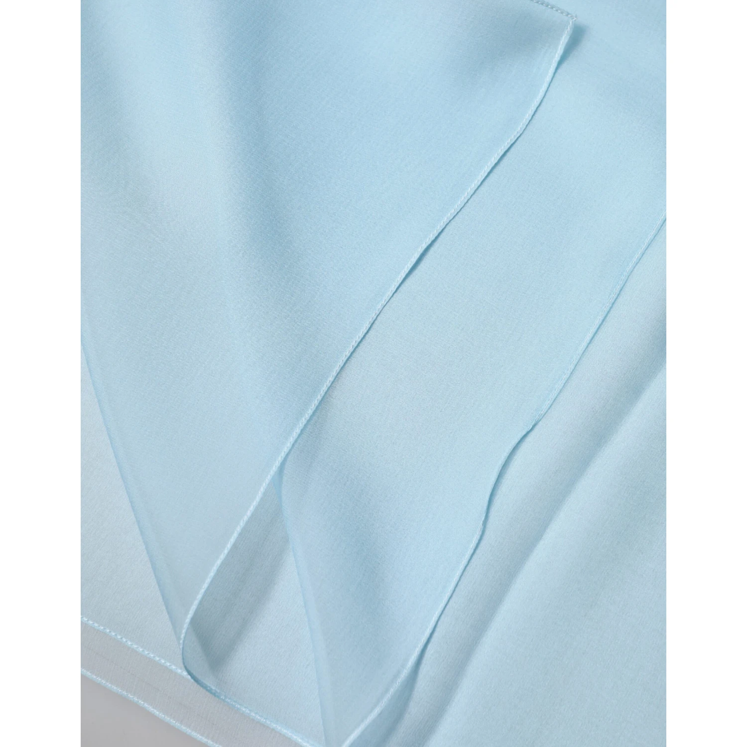Light Blue Stole Silk Neck Wrap Shawl Scarf